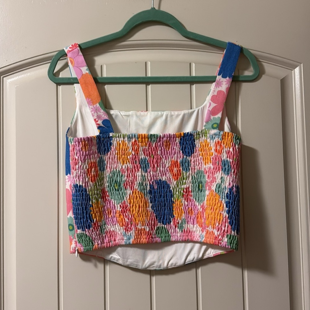 PINK LILY | Pink Lily x Krista Horton Botanical Blossoms Corset Tank - Picture 4 of 6